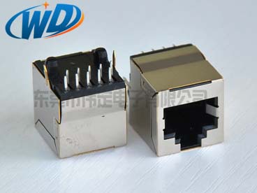 東莞RJ45廠家 180度網絡接頭 8P8C帶屏蔽殼